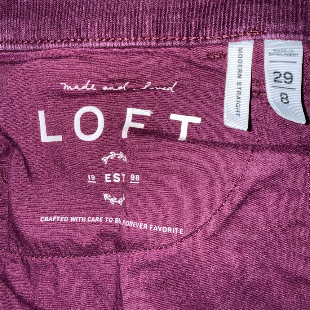 LOFT Rich Plum Corduroy Flare Pants - Picture 4 of 5